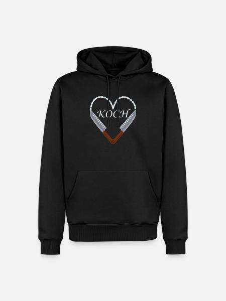 Koch - Männer Premium Bio Hoodie - Schwarz