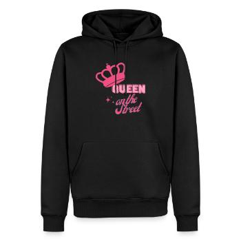 Mariée / Mariage / Enterrement de vie de jeune fille / Fête - Sweat à capuche Premium bio Homme - noir - Devant - Nico (187cm)