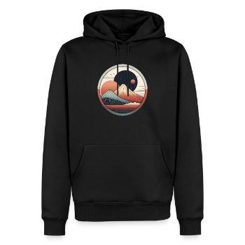 Zen-Gebirge - Männer Premium Bio Hoodie - Schwarz - Vorne - Nico (187cm)