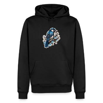 Pine - Men’s Premium Organic Hoodie - black - Front - Nico (187cm)