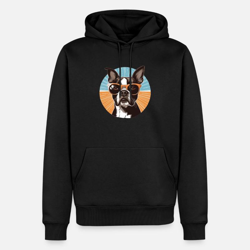 Boston Terrier - Sweat à capuche Premium bio Homme - noir