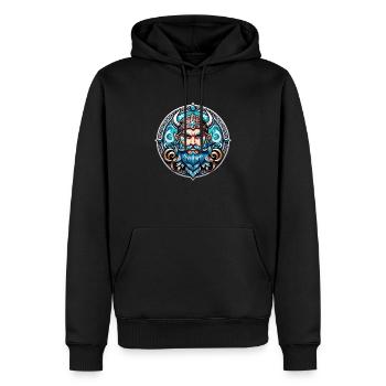 Wikinger Odin Thor Walhalla - Männer Premium Bio Hoodie - Schwarz - Vorne - Nico (187cm)