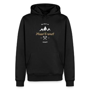 Des mystères attendent le labyrinthe de l’Everest - Sweat à capuche Premium bio Homme - noir - Devant - Nico (187cm)