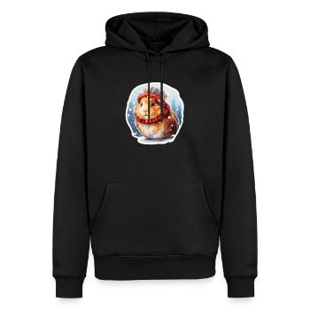 Weihnachtsmeeri - Männer Premium Bio Hoodie - Schwarz - Vorne - Nico (187cm)