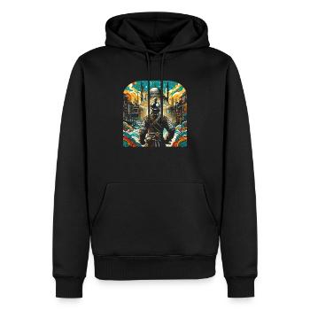 Osmanischer Krieger - Eroberung von Istanbul 1453 - Männer Premium Bio Hoodie - Schwarz - Vorne - Nico (187cm)