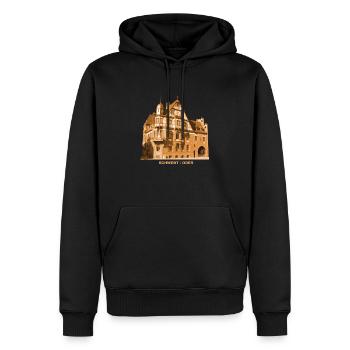 Schwedt Oder Stadtmühle Seifenfabrik Brandenburg - Männer Premium Bio Hoodie - Schwarz - Vorne - Nico (187cm)