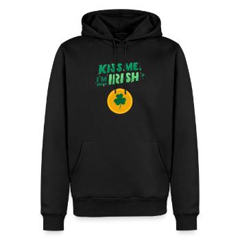 Kiss me I'm Irish St. Patricks Day oder Festival - Männer Premium Bio Hoodie - Schwarz - Vorne - Nico (187cm)