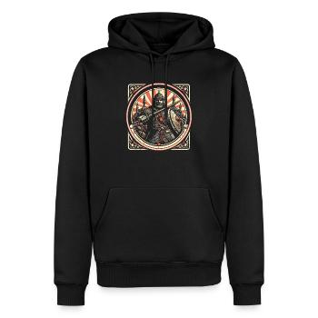 Osmanischer Krieger - Eroberung von Istanbul 1453 - Männer Premium Bio Hoodie - Schwarz - Vorne - Nico (187cm)