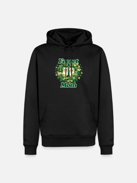 Frettchen Mama - Männer Premium Bio Hoodie - Schwarz