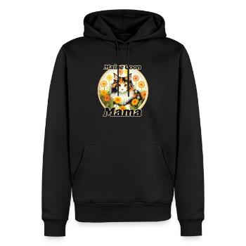 Mainecoon Mama Calico Cat - Men’s Premium Organic Hoodie - black - Front - Nico (187cm)