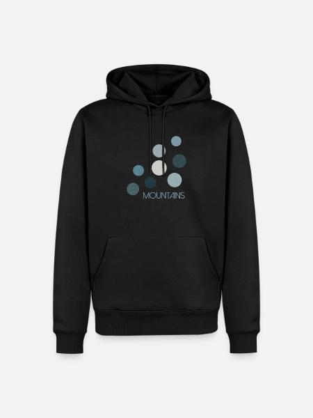 all the colours - mountains - Men’s Premium Organic Hoodie - black