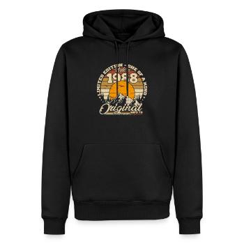 Made in 1988 Retro 1988 Geburtstagsgeschenk - Männer Premium Bio Hoodie - Schwarz - Vorne - Nico (187cm)