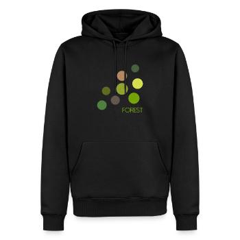 all the colours - forest - Männer Premium Bio Hoodie - Schwarz - Vorne - Nico (187cm)