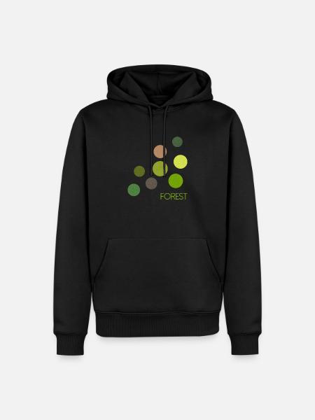all the colours - forest - Men’s Premium Organic Hoodie - black