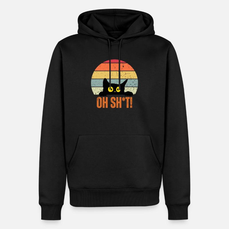 Chat choquant - Sweat à capuche Premium bio Homme - noir