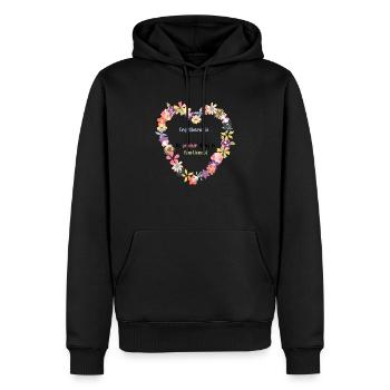 Du plaisir dans le fonctionnel - Sweat à capuche Premium bio Homme - noir - Devant - Nico (187cm)