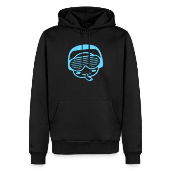 Coole DJ Schlange Gesicht Tier Kopf Musik Party - Sweat à capuche Premium bio Homme - noir - Devant - Nico (187cm)