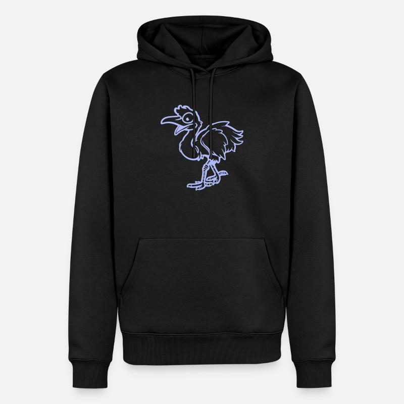 strauß comic - Männer Premium Bio Hoodie - Schwarz