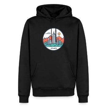 Atlanta Georgia Geschenk Geschenkidee - Männer Premium Bio Hoodie - Schwarz - Vorne - Nico (187cm)