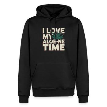 C’est le moment idéal pour les amateurs d’aloe vera - Sweat à capuche Premium bio Homme - noir - Devant - Nico (187cm)