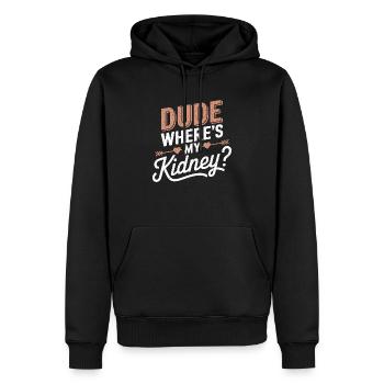 Déclaration amusante à propos de l’opération - Sweat à capuche Premium bio Homme - noir - Devant - Nico (187cm)