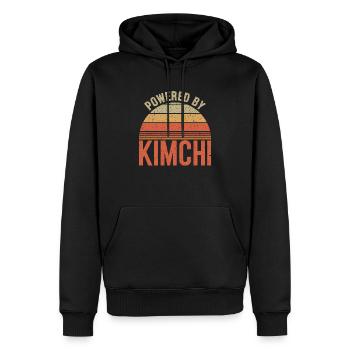 Koreanischer Genuss und Kimchi-Liebe - Männer Premium Bio Hoodie - Schwarz - Vorne - Nico (187cm)