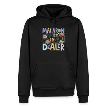 Conception d’amateur de friandises sucrées - Sweat à capuche Premium bio Homme - noir - Devant - Nico (187cm)