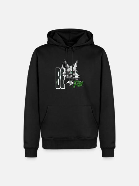 Sei Fuchs - Männer Premium Bio Hoodie - Schwarz