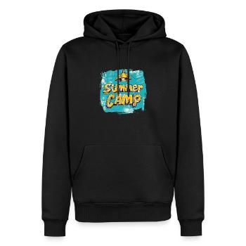 vintage summer camp - Men’s Premium Organic Hoodie - black - Front - Nico (187cm)