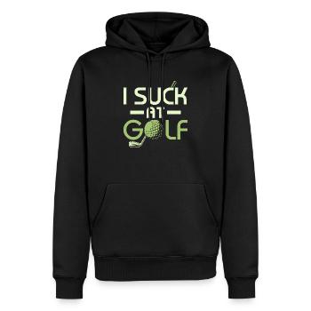 I Suck At Golf Amateur Golfer - Männer Premium Bio Hoodie - Schwarz - Vorne - Nico (187cm)