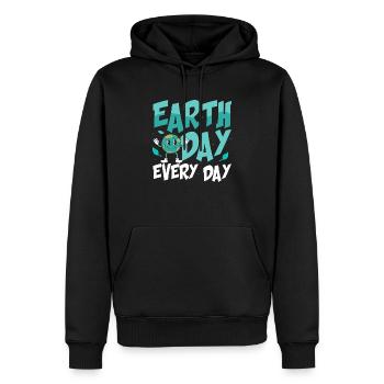 Earth Day Every Day Environmental Planet - Männer Premium Bio Hoodie - Schwarz - Vorne - Nico (187cm)