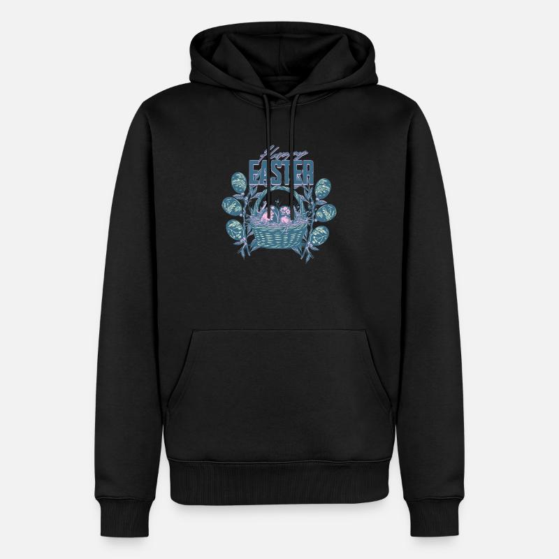 Happy Easter 2 - Männer Premium Bio Hoodie - Schwarz