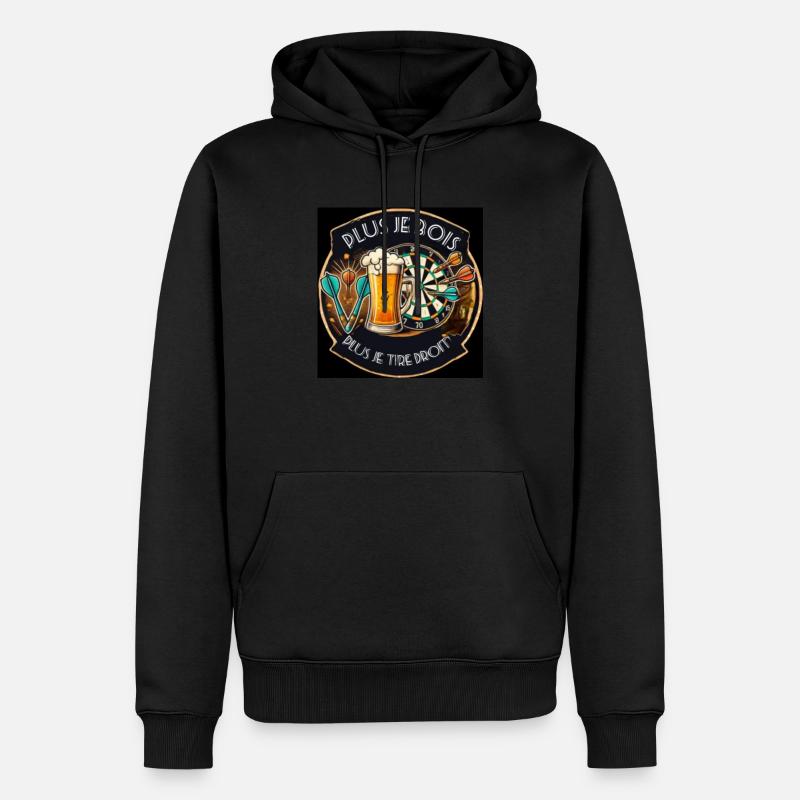 Flechette1 - Sweat à capuche Premium bio Homme - noir