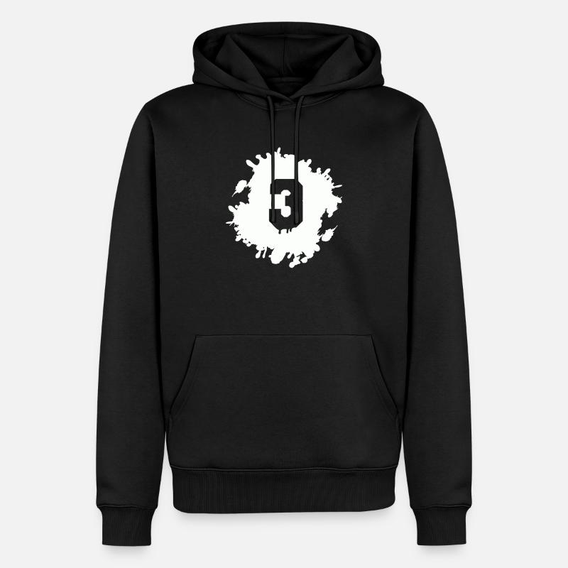 3 gouttes - Sweat à capuche Premium bio Homme - noir
