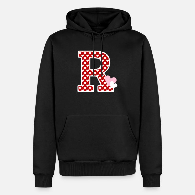 Brief ans Herz - Männer Premium Bio Hoodie - Schwarz