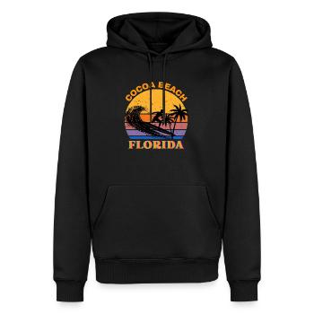 Surfing Florida - Men’s Premium Organic Hoodie - black - Front - Nico (187cm)