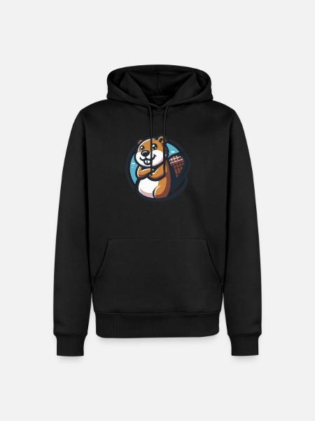 Beaver building there - Men’s Premium Organic Hoodie - black