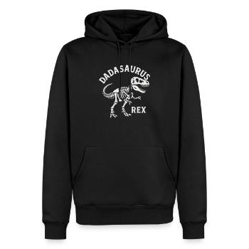 Daddysaurus Rex T-Rex Dinosaure Papa Cadeau - Sweat à capuche Premium bio Homme - noir - Devant - Nico (187cm)