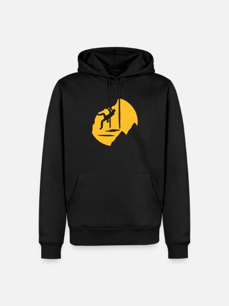 Klettern - Männer Premium Bio Hoodie - Schwarz