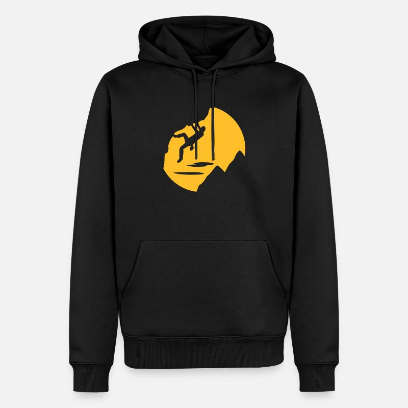 Klettern - Männer Premium Bio Hoodie - Schwarz