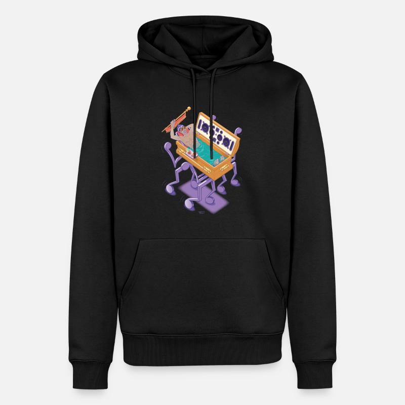 Den Tod feiern! - Männer Premium Bio Hoodie - Schwarz