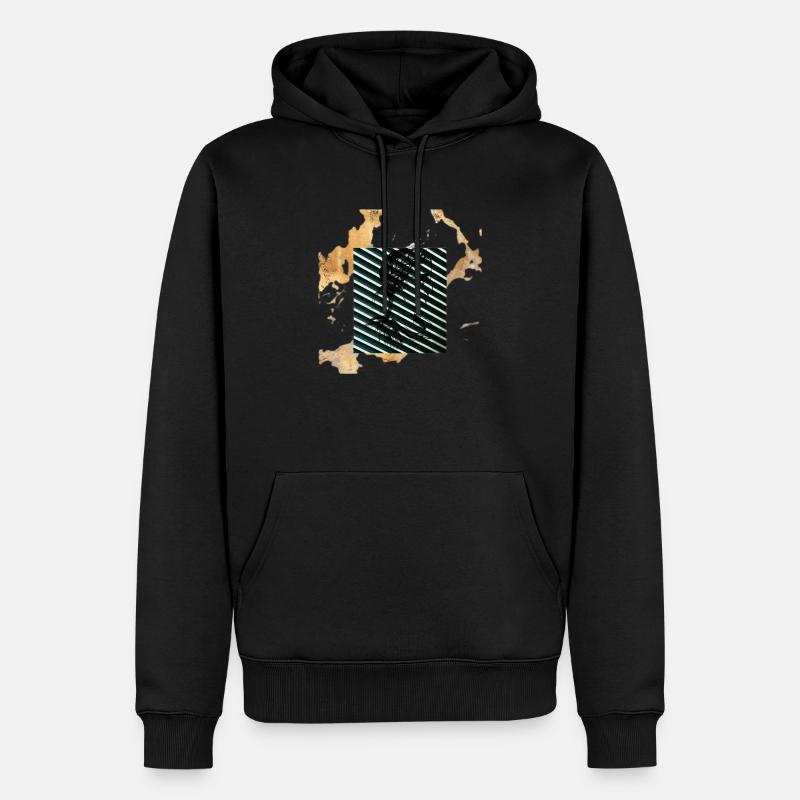 Griechisches Design - Männer Premium Bio Hoodie - Schwarz