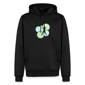 Baseball Batteur Bat Fielding - Sweat à capuche Premium bio Homme - noir - Devant - Nico (187cm)