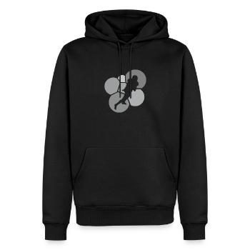Football américain Joueur de football Footballeur - Sweat à capuche Premium bio Homme - noir - Devant - Nico (187cm)