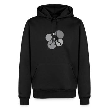Hockey sur gazon Hockey sur gazon Bâton de hockey sur gazon - Sweat à capuche Premium bio Homme - noir - Devant - Nico (187cm)