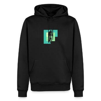 Radfoan Radfahren Radeln Radtour - Männer Premium Bio Hoodie - Schwarz - Vorne - Nico (187cm)
