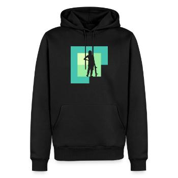 Planche à roulettes Skateboarder Skate Halfpipe - Sweat à capuche Premium bio Homme - noir - Devant - Nico (187cm)
