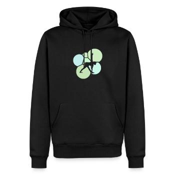 Yoga Mantra Pilates Mantra - Männer Premium Bio Hoodie - Schwarz - Vorne - Nico (187cm)