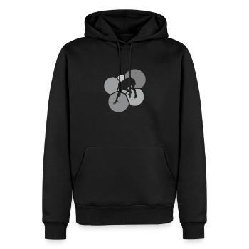 American Football Gridiron Tailback - Men’s Premium Organic Hoodie - black - Front - Nico (187cm)