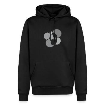 Dirt Downhill Downhiller Mountainbike - Männer Premium Bio Hoodie - Schwarz - Vorne - Nico (187cm)